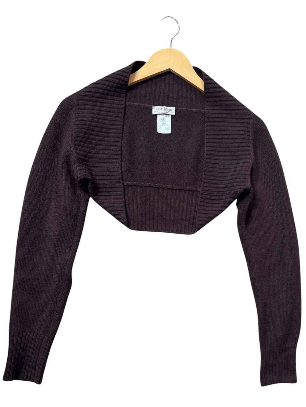 Gran Sasso Cashmere Wool Cropped Bolero Shrug size IT 44